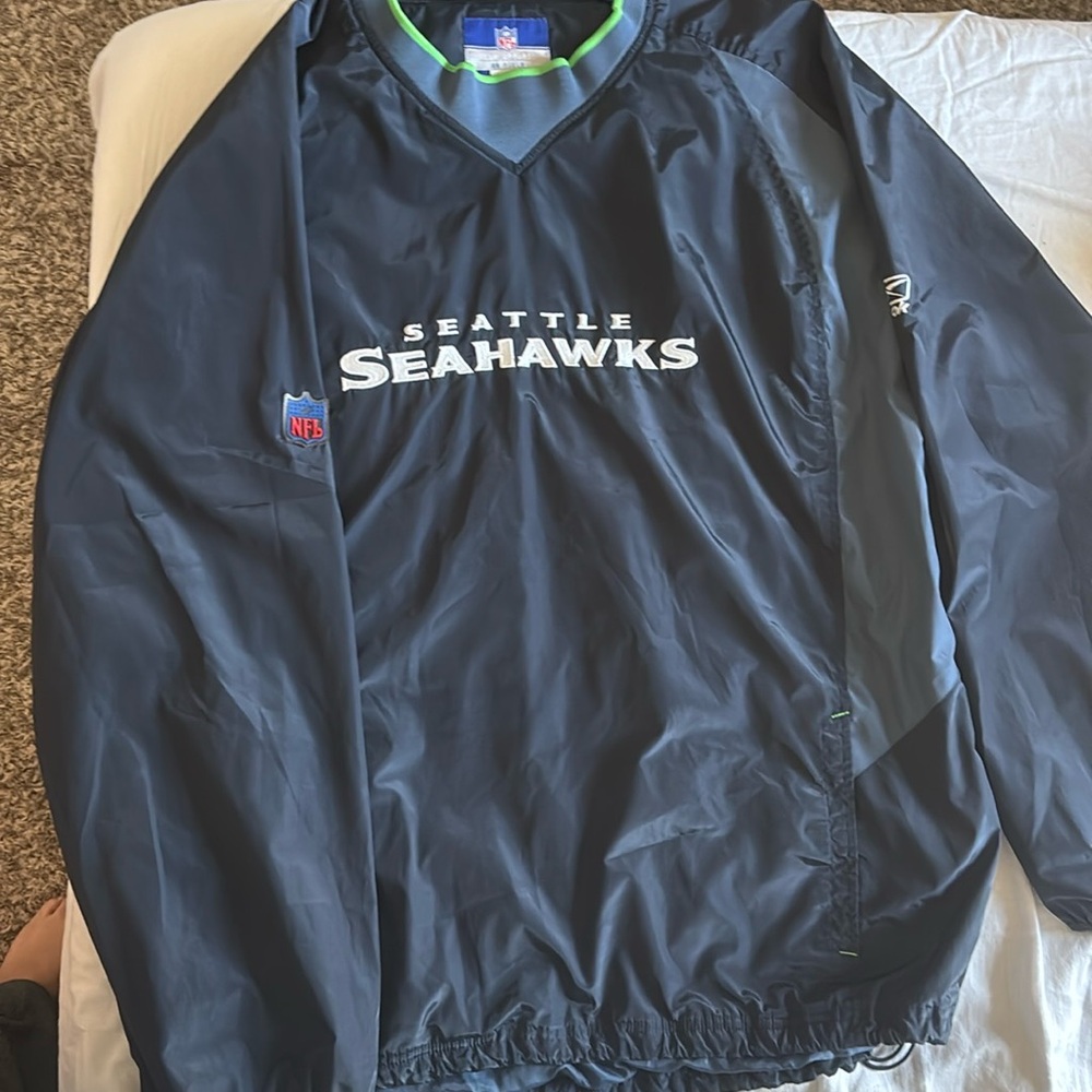 Seattle Seahawks Men's Windbreaker Jacket - Navy